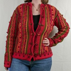 100% Wool Icelandic Hand Knit in Nepal Cardigan